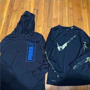 Nike Black Dri-FIT and Puma long sleeve